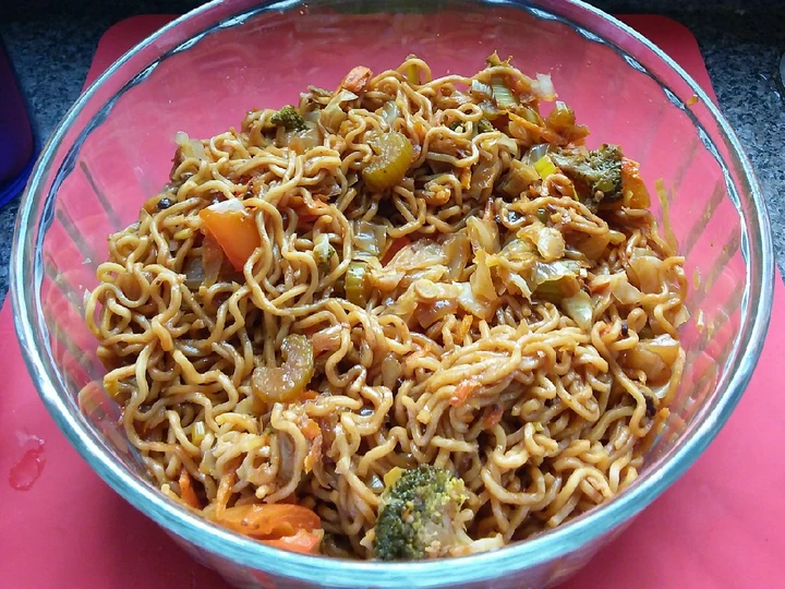 Easy Way Prepare Recipe Chinese Ramen Egg Noodles w fried Pork &amp;amp; Veges 😍🐖🍝🥗 that is  Makes Drooling, Appealing}