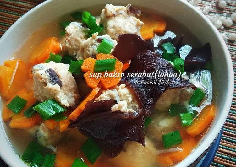 Sup bakso serabut(bakso lohoa)