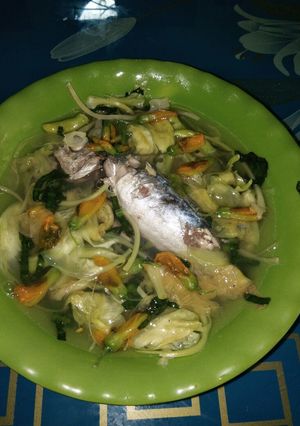 Hình của món Cá bống nấu canh chua với bông sua đũa Điên Điển.