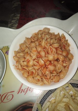 صورة لوصفة معكرونة بالصلصة البيتي