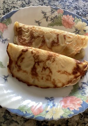 Una foto de Crepes de jamón y queso