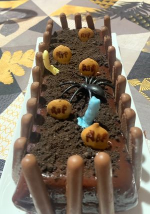 Une photo de Gâteau chocolat cimetière 🪦
