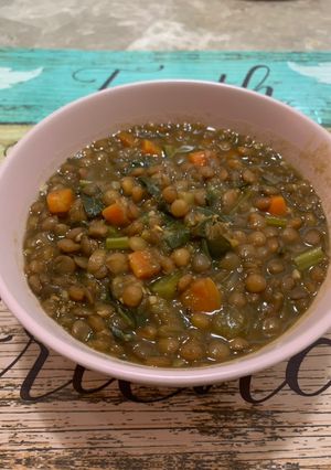 Una foto de Lenteja con vegetales