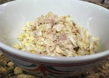 The New Way Prepare Recipe Chinese cabbage and tuna salad Restaurant Style