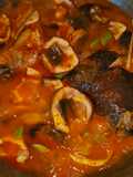 Ikan mas sambal unjang kluwek