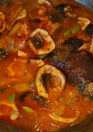 Foto resep Ikan mas sambal unjang kluwek
