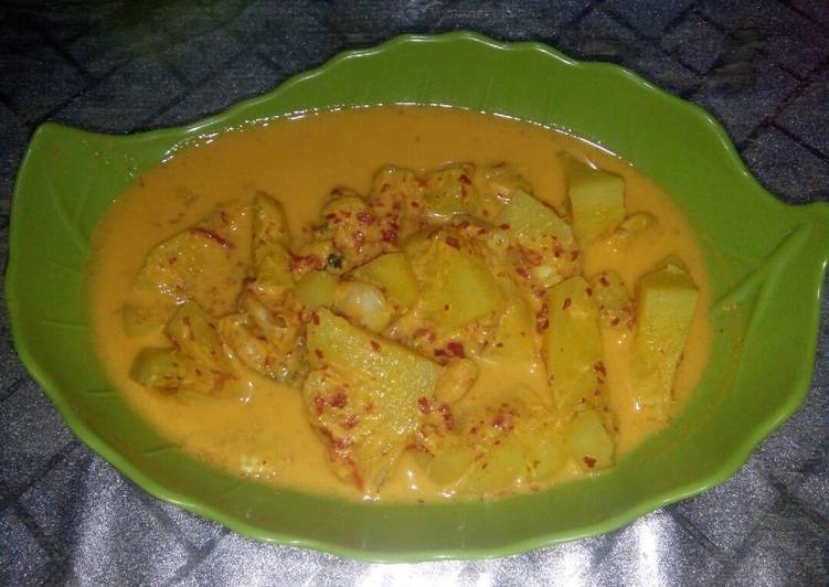 Cara Gampang mengolah 04 Gulai Udang Nanas Anti Gagal
