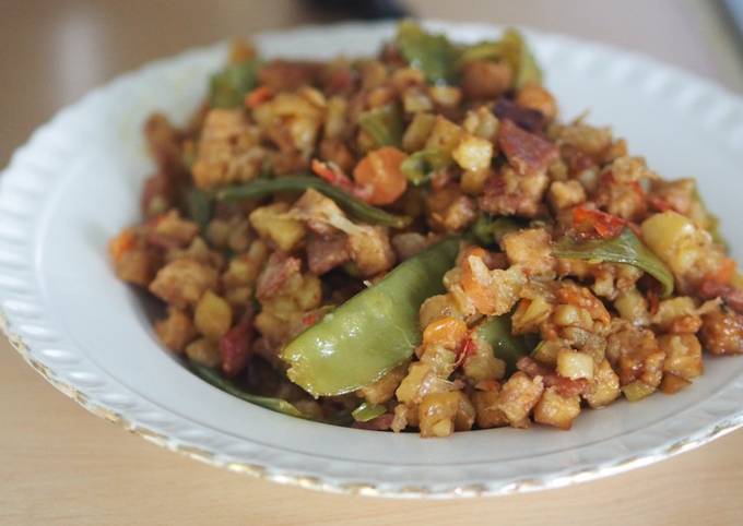 Sambel kentang - tempe santen wah