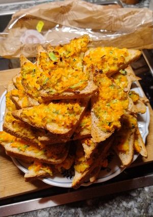Zöldséges toast recept fotója