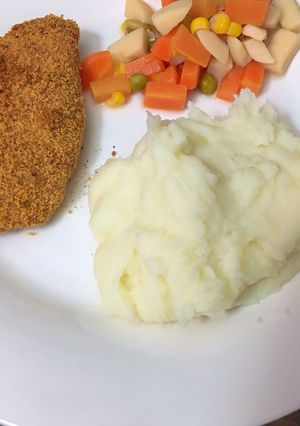 A picture of Pork chops with homemade shake & bake.