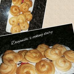 A picture of Melting Moment Cookies or homemade butter cookies.