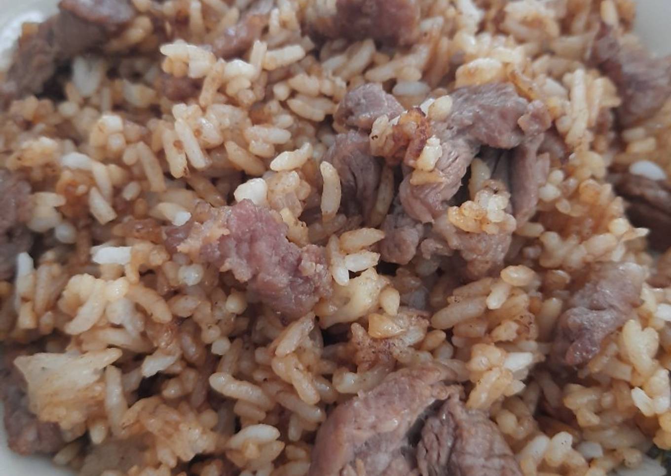 Nasgorkam (nasi goreng kambing) sederhana