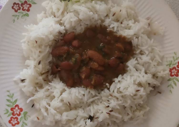 Rajma chawal with jeera rice