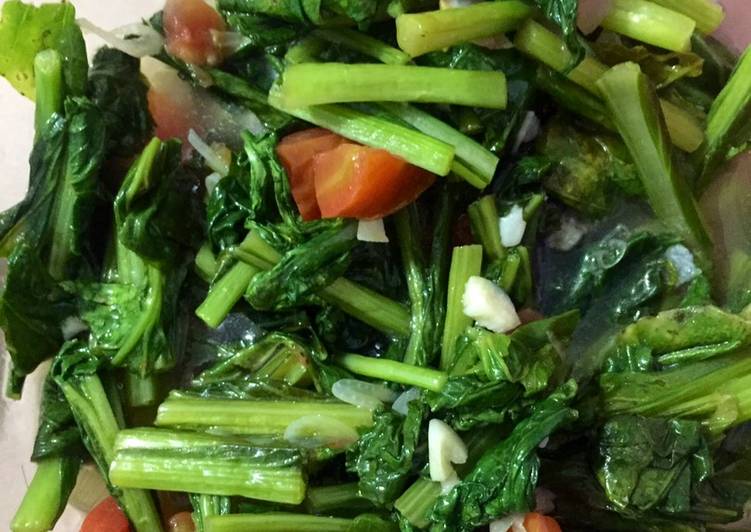 Bagaimana Membuat 2. Tumis sayur sawi Anti Gagal