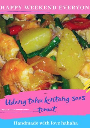 Foto resep Udang Tahu Kentang Saos Tomat