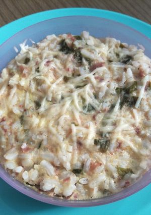 Foto resep Nasi kukus bayam