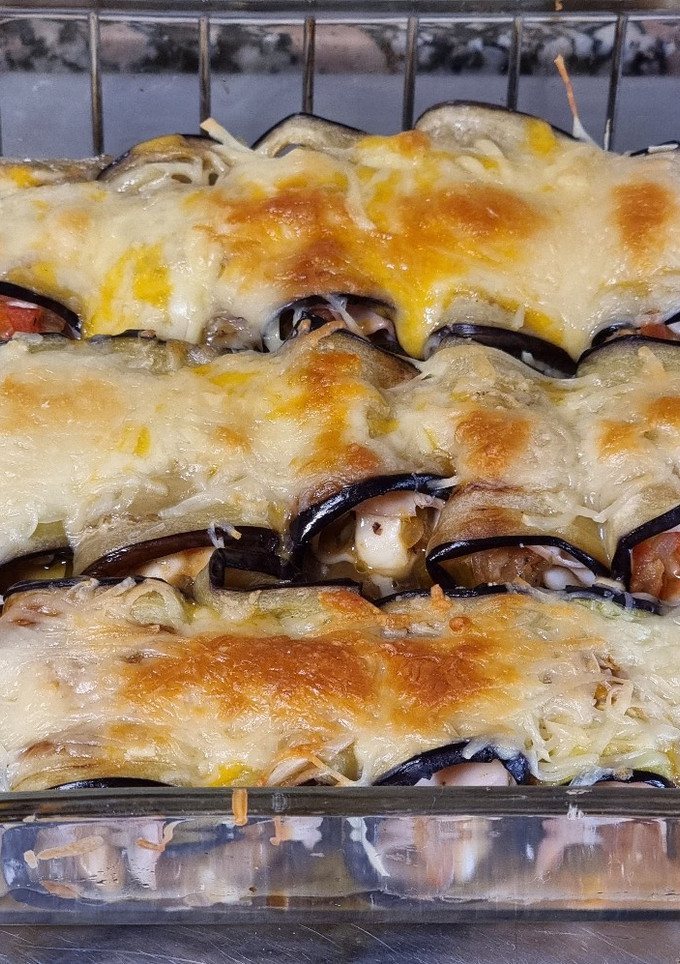 Una foto de Rollitos de berenjena al horno