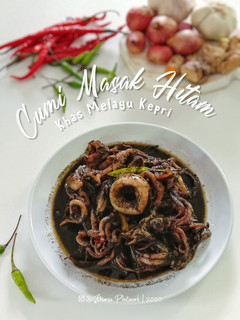 Foto resep Cumi masak hitam Khas Melayu Belakang Padang |Batam |Kepri