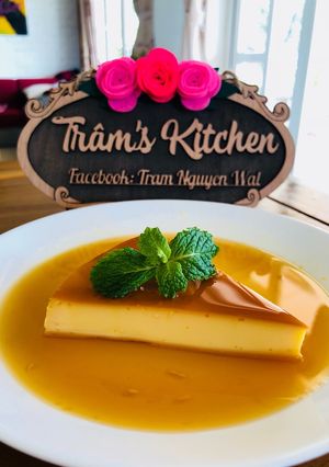 Hình của món Bánh flan - thơm, béo.