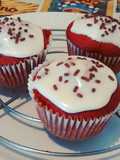 Fáciles cupcakes Red Velvet sin huevo