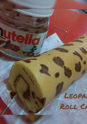 Foto resep Leopard Roll Cake with Nutella filling