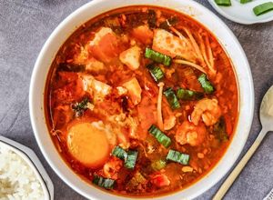 Foto resep Sundubu Jjigae (Korean Spicy Soft Stew)