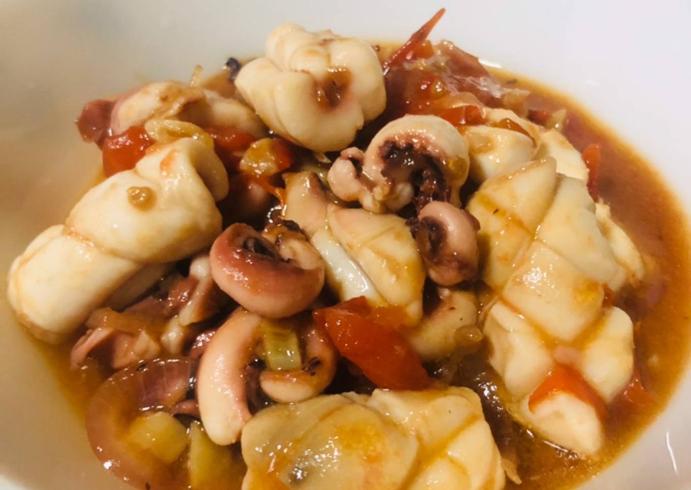 Asian Style Stir Fried Tender Squid