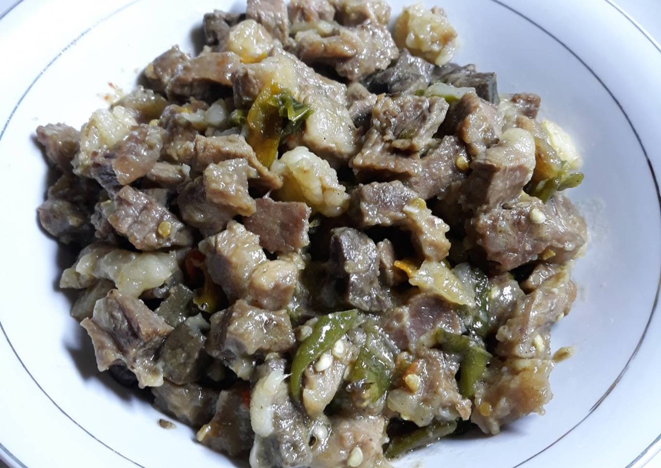 Tumis Daging Sapi Mercon Cabai Hijau