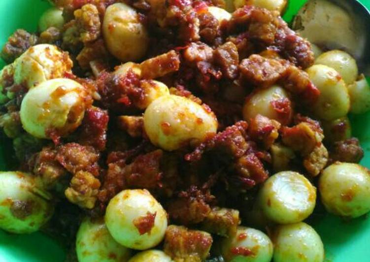 Telur puyuh tempe balado ala tessa
