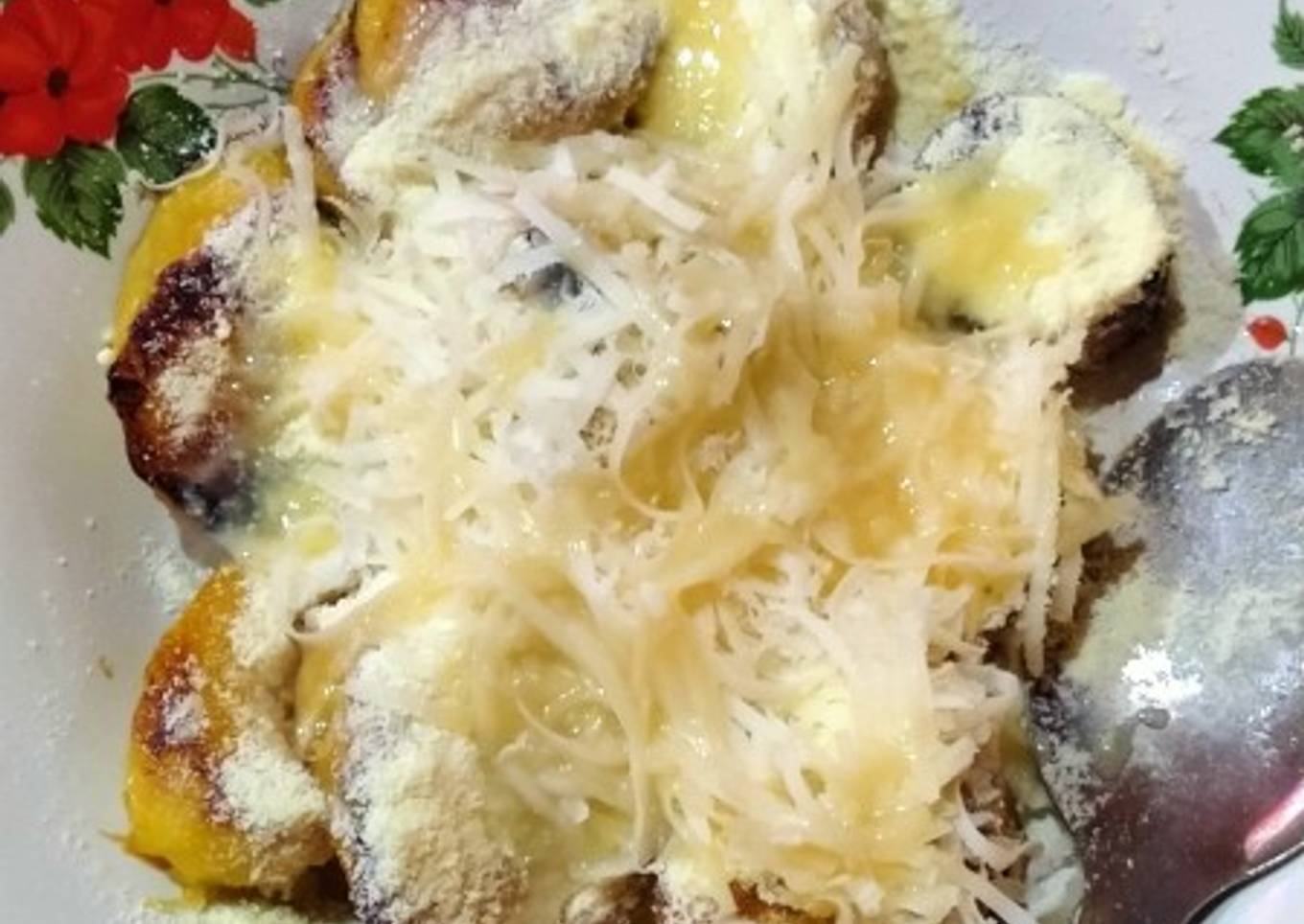 Pisang panggang keju susu