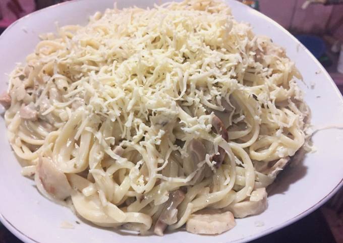 Fettucini carbonara ala ala