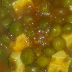 Matar paneer A picture of Matar paneer.
