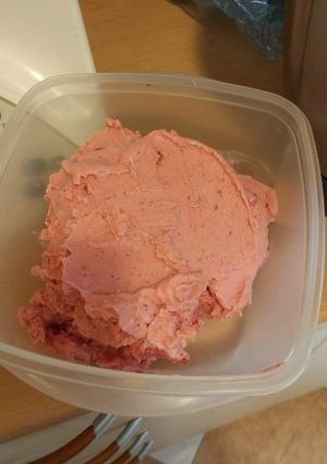 Una foto de Helado fit de fresa