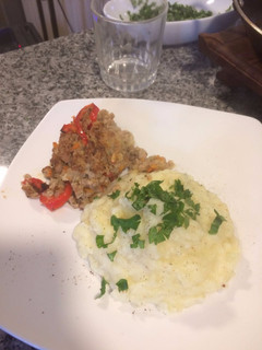 Una foto de Carne de soja al horno