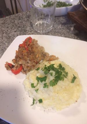 Una foto de Carne de soja al horno