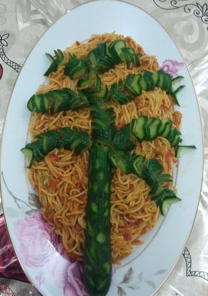 عکسی از دستور ماکارونی با گوشت چرخ کرده