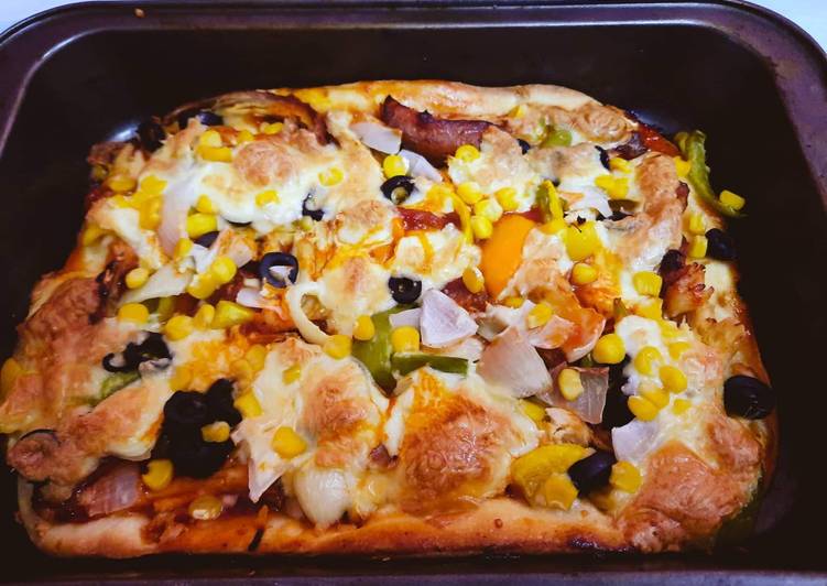 Recipe of Homemade Colorful pizza