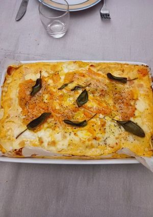 A picture of Baked Pumpkin Pasta.