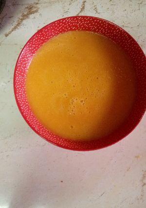 Una foto de Crema de calabaza y zanahoria en freidora de aire