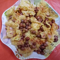 A picture of Cornflakes chivda.