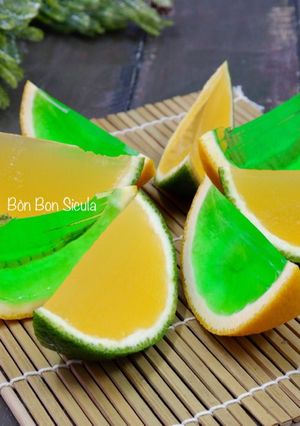 Hình của món Thạch Trái Cam.