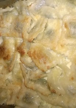 Una foto de Ravioles gratinados