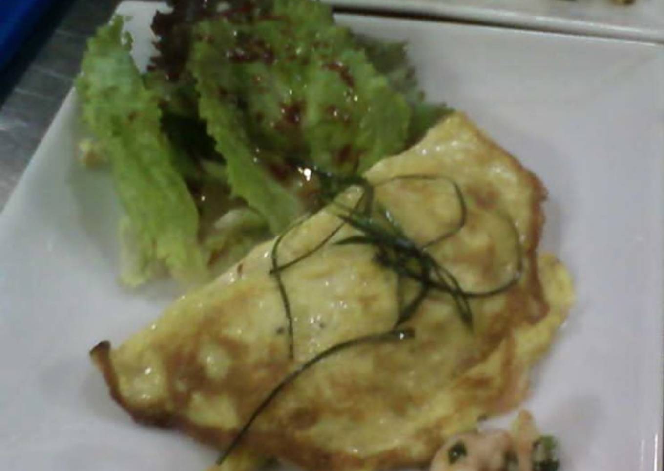 Crepes de kanikama y compota de puerro para 6 personas