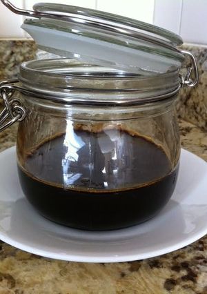 A picture of Pomegranate Syrup, or Molasses.