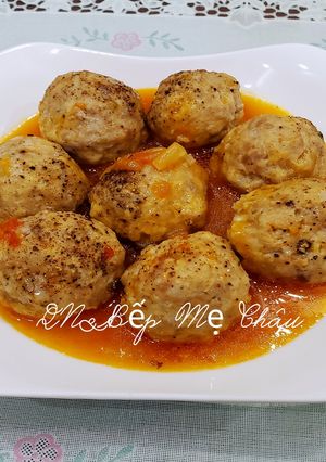Hình của món Xíu mại sốt cà chua.