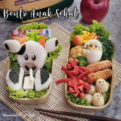 Resep Nasi Bento Anak Sekolah 4 Sehat 5 Sempurna Nasi Bekal Anak Oleh Evana Tati Cookpad