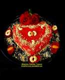 Beetroot Carrot Halwa Valentines Cake