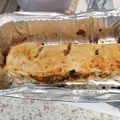 A picture of Vegetarian sausage roll. Air fryer.