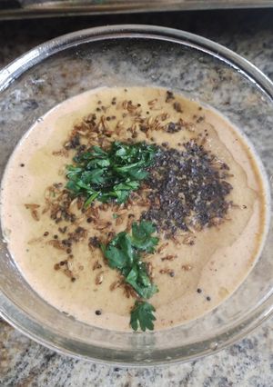A picture of Peanuts wet chutney (khandeshi style).