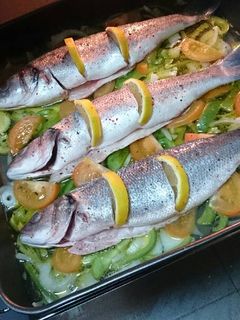 Una foto de 🐟🐟Lubina al horno🐟🐟
